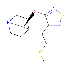 CSCCc1nsnc1O[C@@H]1CN2CCC1CC2 ZINC000013777584