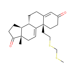 CSCSCC[C@]12CCC(=O)C=C1CC[C@@H]1C2=CC[C@]2(C)C(=O)CC[C@@H]12 ZINC000013746610