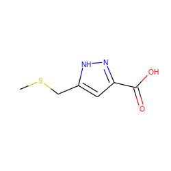 CSCc1cc(C(=O)O)n[nH]1 ZINC000006718937