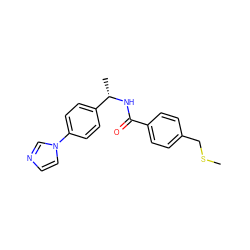 CSCc1ccc(C(=O)N[C@@H](C)c2ccc(-n3ccnc3)cc2)cc1 ZINC000012648257