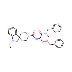 CSN1CC2(CCN(C(=O)N[C@@H](COCc3ccccc3)C(=O)N(C)Cc3ccccc3)CC2)c2ccccc21 ZINC000026379178