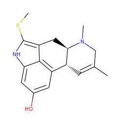 CSc1[nH]c2cc(O)cc3c2c1C[C@@H]1[C@@H]3C=C(C)CN1C ZINC000013826391