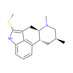 CSc1[nH]c2cccc3c2c1C[C@@H]1[C@@H]3C[C@H](C)CN1C ZINC000013826354