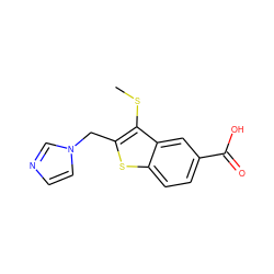 CSc1c(Cn2ccnc2)sc2ccc(C(=O)O)cc12 ZINC000029400551