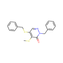 CSc1c(SCc2ccccc2)cnn(Cc2ccccc2)c1=O ZINC000000641779