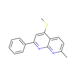 CSc1cc(-c2ccccc2)nc2nc(C)ccc12 ZINC000013579567