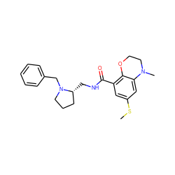 CSc1cc(C(=O)NC[C@@H]2CCCN2Cc2ccccc2)c2c(c1)N(C)CCO2 ZINC000000601532