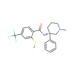 CSc1cc(C(F)(F)F)ccc1C(=O)N[C@]1(c2ccccc2)CCCN(C)C1 ZINC000141097584