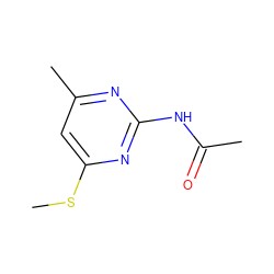 CSc1cc(C)nc(NC(C)=O)n1 ZINC000000182346