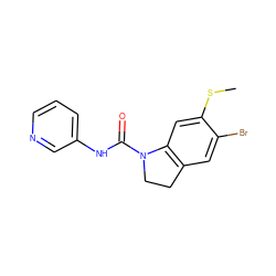 CSc1cc2c(cc1Br)CCN2C(=O)Nc1cccnc1 ZINC000013779433