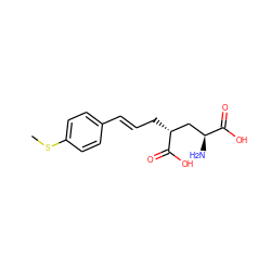 CSc1ccc(/C=C/C[C@H](C[C@H](N)C(=O)O)C(=O)O)cc1 ZINC000013808433