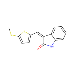 CSc1ccc(/C=C2\C(=O)Nc3ccccc32)s1 ZINC000013780171