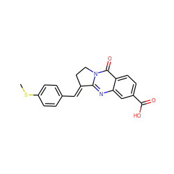 CSc1ccc(/C=C2\CCn3c2nc2cc(C(=O)O)ccc2c3=O)cc1 ZINC000007157871