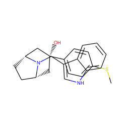 CSc1ccc([C@@]2(O)C[C@@H]3CC[C@H](C2)N3Cc2c[nH]c3ccccc23)cc1 ZINC000101185155