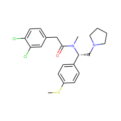 CSc1ccc([C@@H](CN2CCCC2)N(C)C(=O)Cc2ccc(Cl)c(Cl)c2)cc1 ZINC000013446444