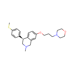 CSc1ccc([C@@H]2CN(C)Cc3cc(OCCCN4CCOCC4)ccc32)cc1 ZINC000028893183