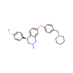 CSc1ccc([C@@H]2CN(C)Cc3cc(Oc4ccc(CN5CCCCC5)cc4)ccc32)cc1 ZINC000028827078