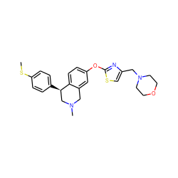 CSc1ccc([C@@H]2CN(C)Cc3cc(Oc4nc(CN5CCOCC5)cs4)ccc32)cc1 ZINC000028827090