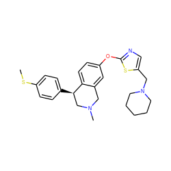 CSc1ccc([C@@H]2CN(C)Cc3cc(Oc4ncc(CN5CCCCC5)s4)ccc32)cc1 ZINC000028827092