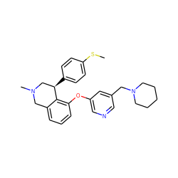 CSc1ccc([C@@H]2CN(C)Cc3cccc(Oc4cncc(CN5CCCCC5)c4)c32)cc1 ZINC000028827074