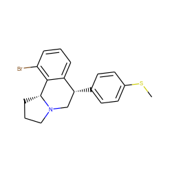 CSc1ccc([C@@H]2CN3CCC[C@@H]3c3c(Br)cccc32)cc1 ZINC000026672947