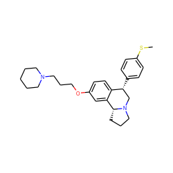 CSc1ccc([C@@H]2CN3CCC[C@@H]3c3cc(OCCCN4CCCCC4)ccc32)cc1 ZINC000028827059