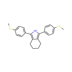 CSc1ccc(-c2[nH]c(-c3ccc(SC)cc3)c3c2CCCC3)cc1 ZINC000013835368