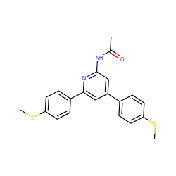 CSc1ccc(-c2cc(NC(C)=O)nc(-c3ccc(SC)cc3)c2)cc1 ZINC001772579823