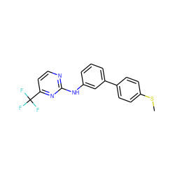 CSc1ccc(-c2cccc(Nc3nccc(C(F)(F)F)n3)c2)cc1 ZINC001772651981