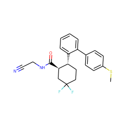 CSc1ccc(-c2ccccc2[C@@H]2CCC(F)(F)C[C@H]2C(=O)NCC#N)cc1 ZINC000006733226