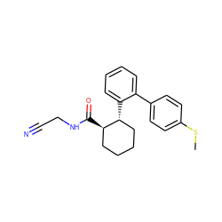 CSc1ccc(-c2ccccc2[C@@H]2CCCC[C@H]2C(=O)NCC#N)cc1 ZINC000013680847