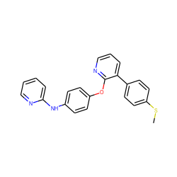 CSc1ccc(-c2cccnc2Oc2ccc(Nc3ccccn3)cc2)cc1 ZINC000143174813