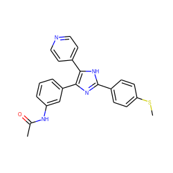 CSc1ccc(-c2nc(-c3cccc(NC(C)=O)c3)c(-c3ccncc3)[nH]2)cc1 ZINC000038143318