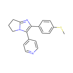 CSc1ccc(-c2nc3n(c2-c2ccncc2)CCC3)cc1 ZINC000000004134