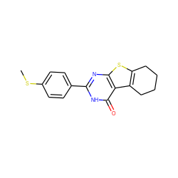 CSc1ccc(-c2nc3sc4c(c3c(=O)[nH]2)CCCC4)cc1 ZINC000009667335