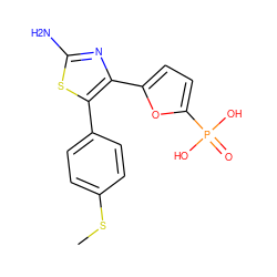 CSc1ccc(-c2sc(N)nc2-c2ccc(P(=O)(O)O)o2)cc1 ZINC000066113398