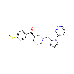 CSc1ccc(C(=O)[C@@H]2CCCN(Cc3cccn3-c3cccnc3)C2)cc1 ZINC000012434783