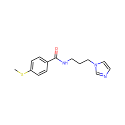 CSc1ccc(C(=O)NCCCn2ccnc2)cc1 ZINC000027563308