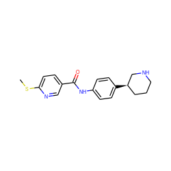 CSc1ccc(C(=O)Nc2ccc([C@@H]3CCCNC3)cc2)cn1 ZINC000117723769