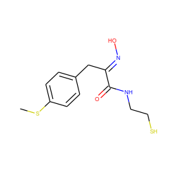 CSc1ccc(C/C(=N\O)C(=O)NCCS)cc1 ZINC000044091366