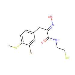 CSc1ccc(C/C(=N\O)C(=O)NCCS)cc1Br ZINC000044091400