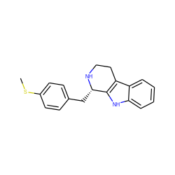 CSc1ccc(C[C@@H]2NCCc3c2[nH]c2ccccc32)cc1 ZINC000028889437