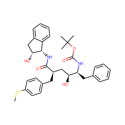 CSc1ccc(C[C@H](C[C@H](O)[C@H](Cc2ccccc2)NC(=O)OC(C)(C)C)C(=O)N[C@H]2c3ccccc3C[C@H]2O)cc1 ZINC000014943278