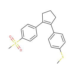 CSc1ccc(C2=C(c3ccc(S(C)(=O)=O)cc3)CCC2)cc1 ZINC000003814641