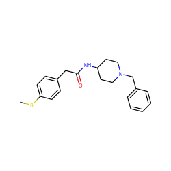 CSc1ccc(CC(=O)NC2CCN(Cc3ccccc3)CC2)cc1 ZINC000013779923