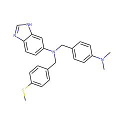 CSc1ccc(CN(Cc2ccc(N(C)C)cc2)c2ccc3nc[nH]c3c2)cc1 ZINC000096173841