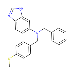 CSc1ccc(CN(Cc2ccccc2)c2ccc3nc[nH]c3c2)cc1 ZINC000072317633