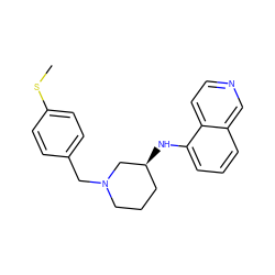CSc1ccc(CN2CCC[C@H](Nc3cccc4cnccc34)C2)cc1 ZINC000114335518