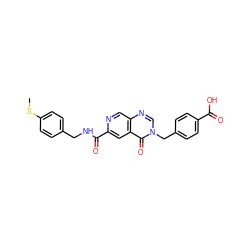 CSc1ccc(CNC(=O)c2cc3c(=O)n(Cc4ccc(C(=O)O)cc4)cnc3cn2)cc1 ZINC000029132871