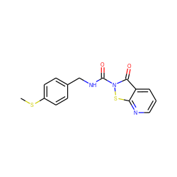 CSc1ccc(CNC(=O)n2sc3ncccc3c2=O)cc1 ZINC000169711338